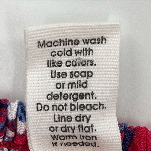 Japna Floral Ruffle Short Sleeve Off The Shoulder Flowy Top Boho Juniors XS Red - Picture 5 of 5